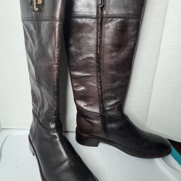 Tory Burch Brown Leather Riding Boots - Picture 6 of 15